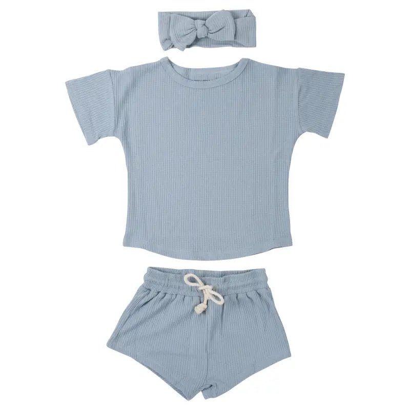 Santorini Waffle Set by Three Little Tots - Toddler Pajamas