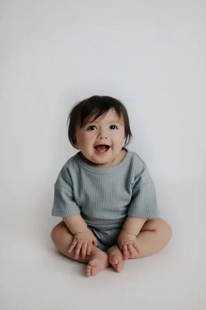 Santorini Waffle Set by Three Little Tots - Toddler Pajamas