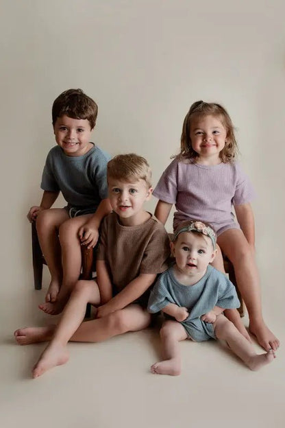 Santorini Waffle Set by Three Little Tots - Toddler Pajamas