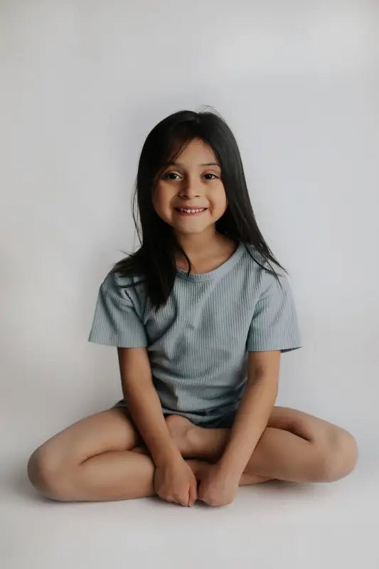 Santorini Waffle Set by Three Little Tots - Toddler Pajamas