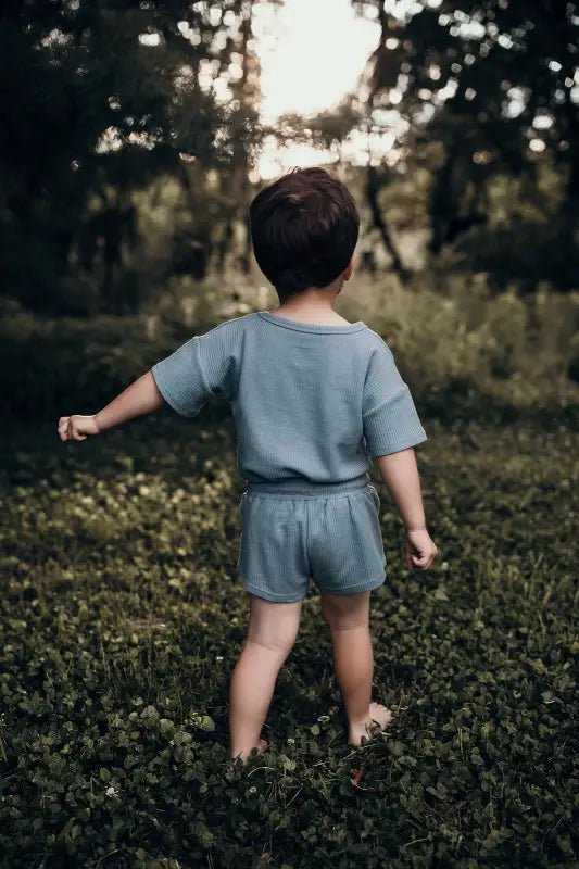 Santorini Waffle Set by Three Little Tots - Toddler Pajamas