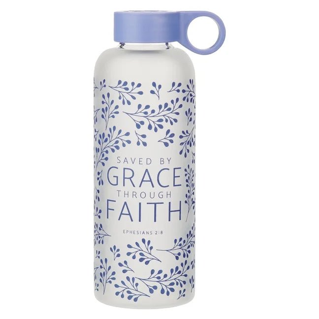 Saved by Grace Lilac Botanical Glass Water Bottle | Water Bottles | 1