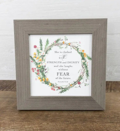She Is Clothed With Strength and Dignity Proverbs 31 Picture - Shelf & Wall Art