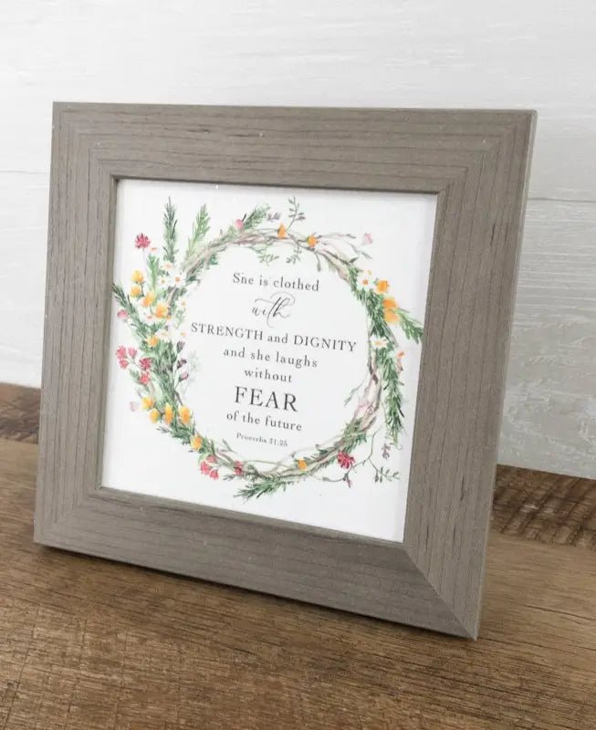 She Is Clothed With Strength and Dignity Proverbs 31 Picture - Shelf & Wall Art