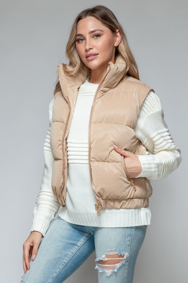 Snobbish Fine Fur Lining Quilted Vest | Vests | 3