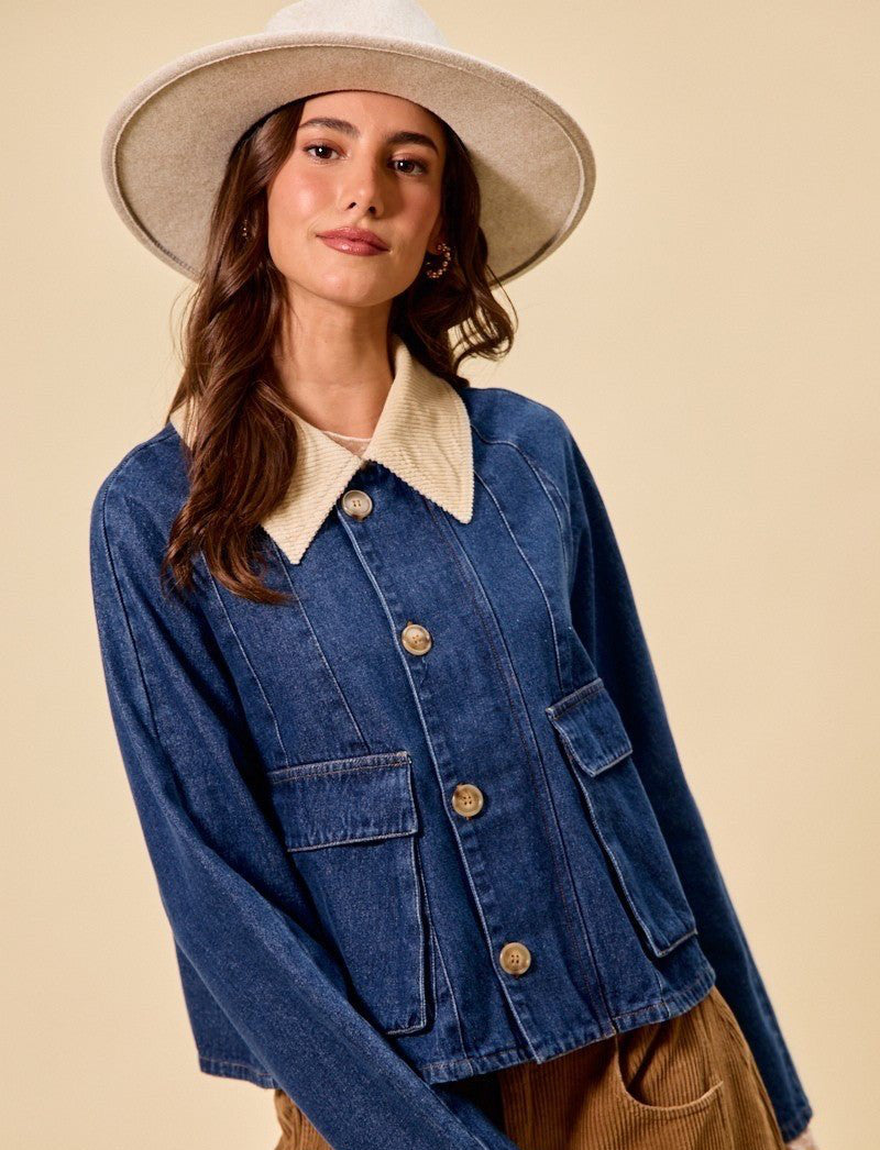 SO ME Zip Up And Buttoned Denim Jacket | Jackets | 1