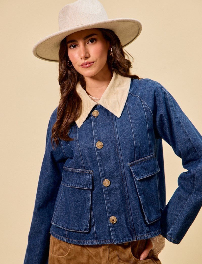 SO ME Zip Up And Buttoned Denim Jacket | Jackets | 4