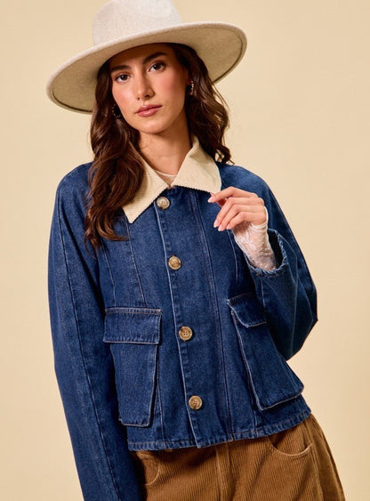 SO ME Zip Up And Buttoned Denim Jacket | Jackets | 3