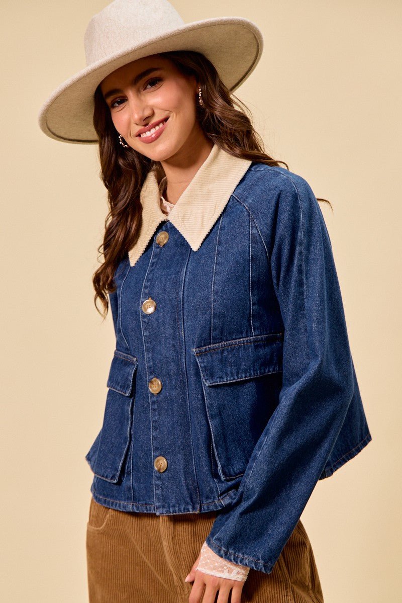 SO ME Zip Up And Buttoned Denim Jacket | Jackets | 8