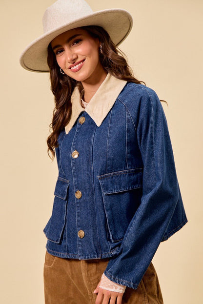 SO ME Zip Up And Buttoned Denim Jacket | Jackets | 8