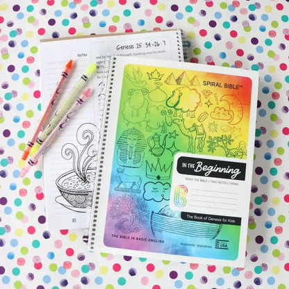 The Book of Genesis - Spiral Bible for Kids - Spiral Bibles spiral-bound bible notebook colorful cover