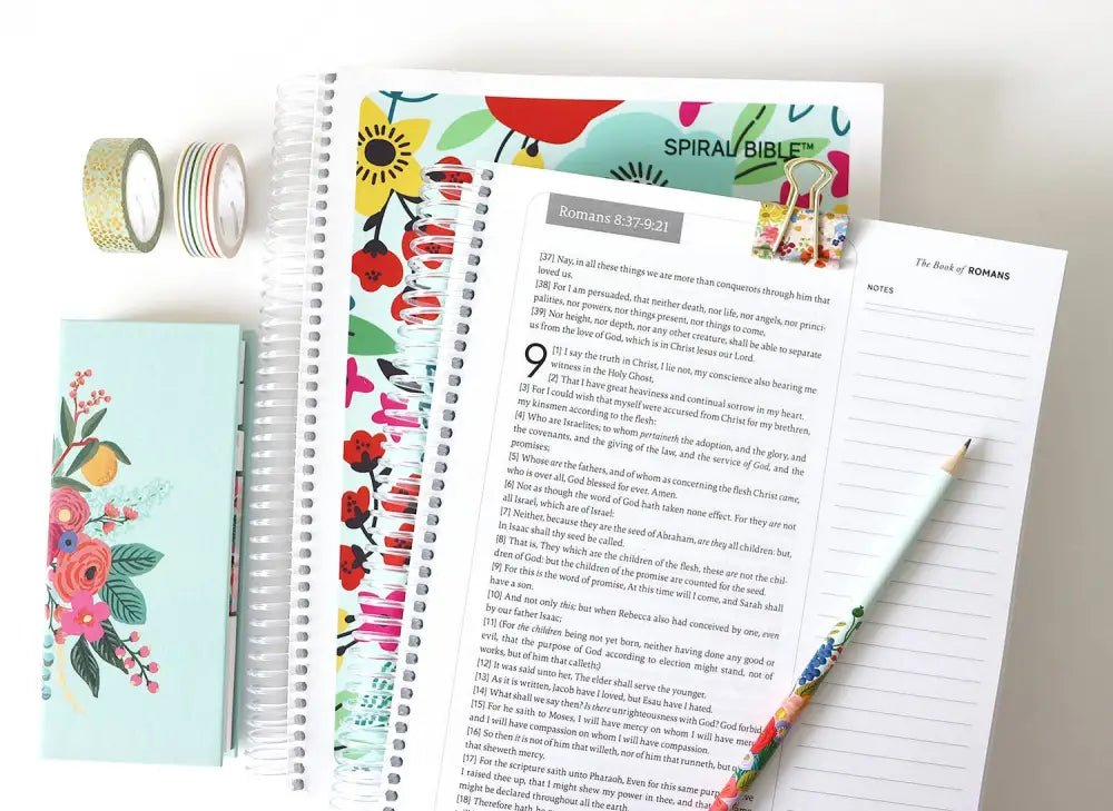 KJV New Testament - Field of Flowers Spiral Bible - Spiral Bibles