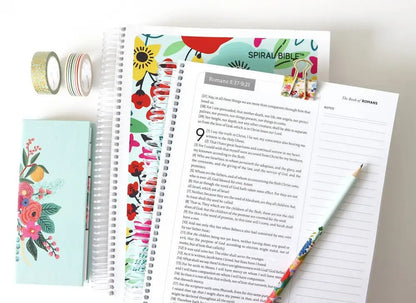 KJV New Testament - Field of Flowers Spiral Bible - Spiral Bibles