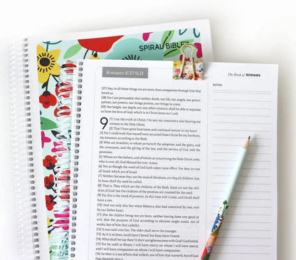 KJV New Testament - Field of Flowers Spiral Bible - Spiral Bibles