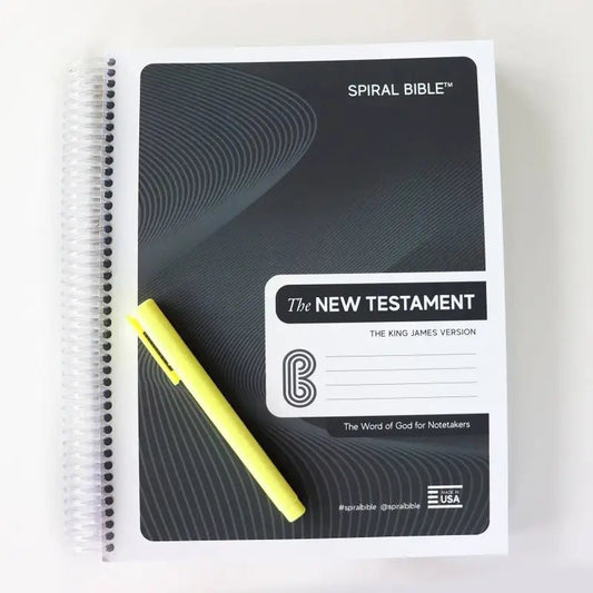 Spiral Bible - KJV New Testament - Spiral Bibles spiral-bound testament bible yellow highlighter