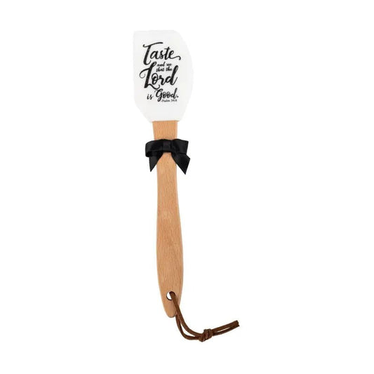 Taste And See Mini Spatula - Spatulas spatula wooden handle black bow