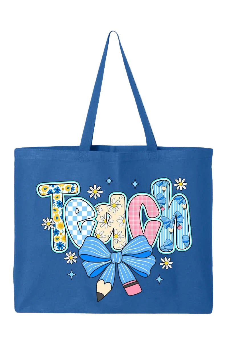 Teach” Canvas Jumbo Tote Bag | Bags | 5