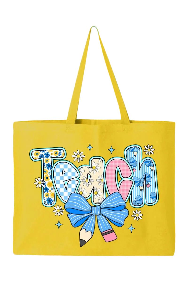 Teach” Canvas Jumbo Tote Bag | Bags | 3