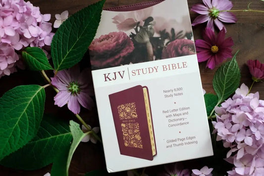 The KJV Study Bible Indexed (Crimson Bouquet) - Bibles kjv study bible floral cover
