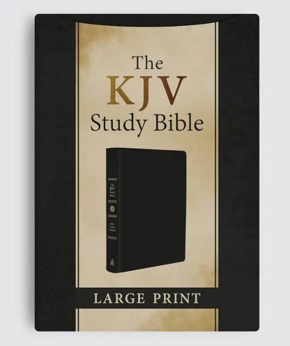 The KJV Study Bible Large Print - Black Genuine Leather - Bibles black kjv study bible