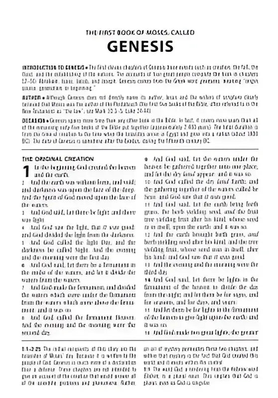 The KJV Study Bible Large Print - Black Genuine Leather - Bibles page genesis