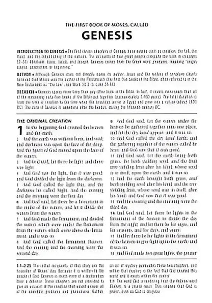 The KJV Study Bible Large Print - Black Genuine Leather - Bibles page genesis