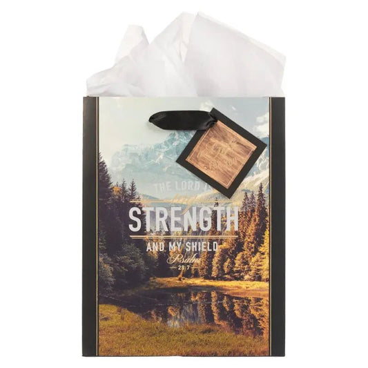 The LORD is My Strength Medium Gift Bag - Psalm 28:7 - Gift Bags