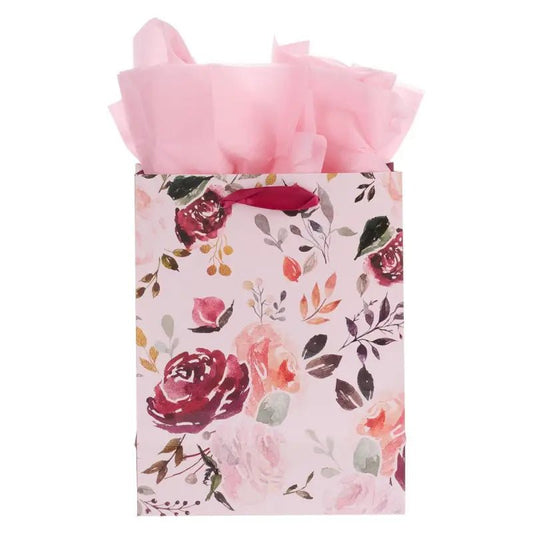 The Plans I Have for You Plum Floral Medium Gift Bag – Jeremiah 29:11 - Gift Bags