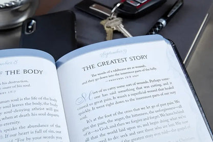 Think on These Things: Wisdom for Life from Proverb Devotional - Devotionals open book religious passage