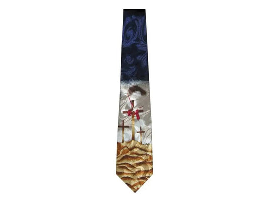Three Crosses with Twinkle Tie - Neckties religious-themed necktie