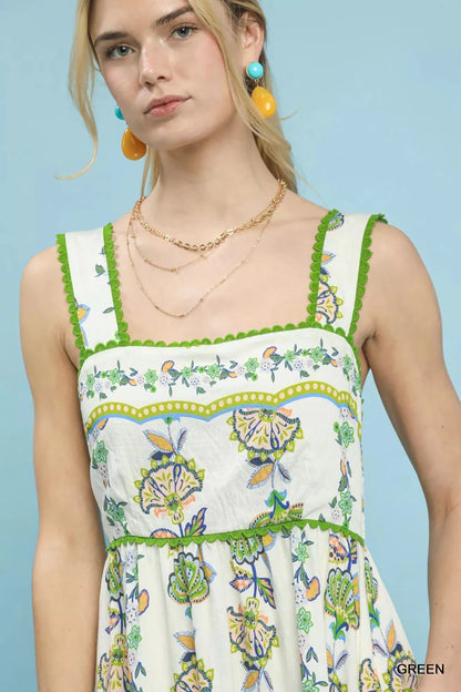 Umgee Floral Print Tiered Midi Dress | Dresses | 4