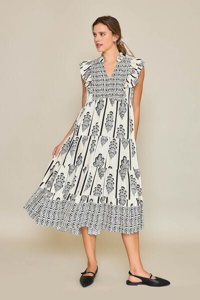 Umgee Full Size Boarder Print Midi Dress Plus Size | Dresses | 1