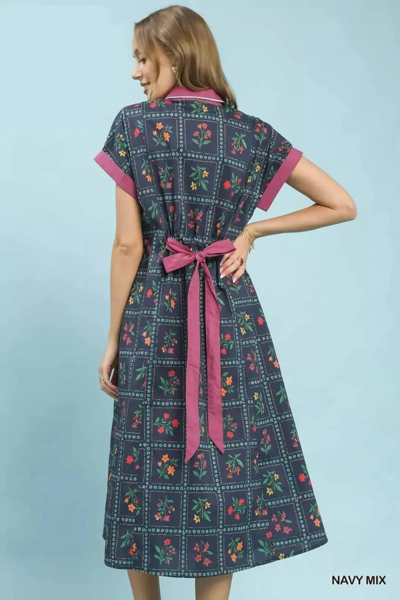 Umgee Mix Floral Button - Front Midi Dress | Dresses | 6