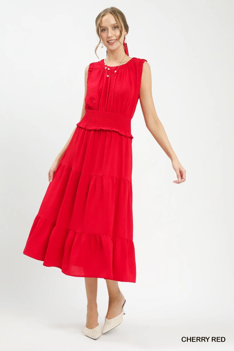 Umgee Smocked Waist Tiered Midi Dress | Dresses | 5
