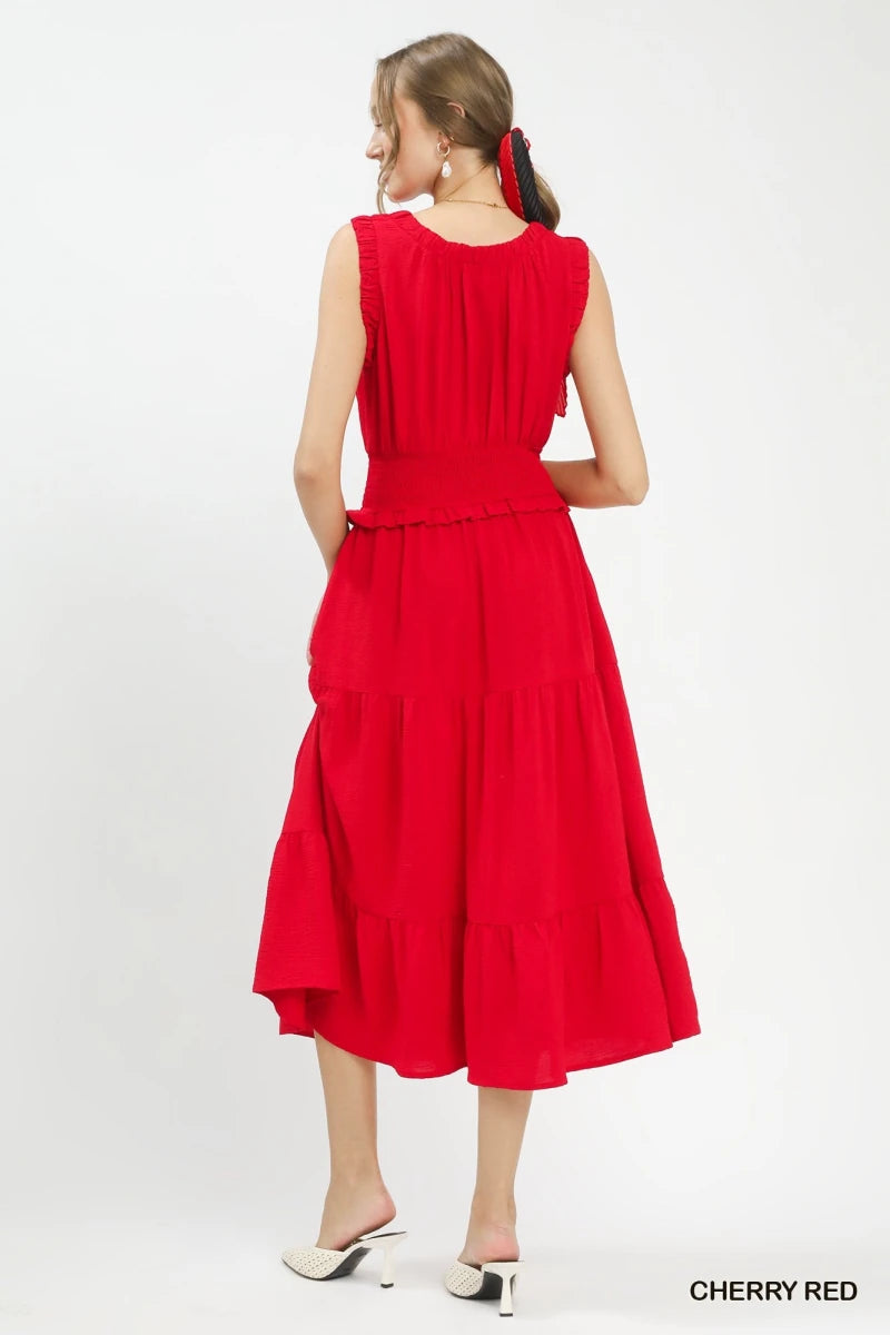 Umgee Smocked Waist Tiered Midi Dress | Dresses | 3