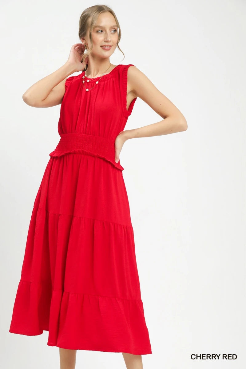 Umgee Smocked Waist Tiered Midi Dress | Dresses | 1