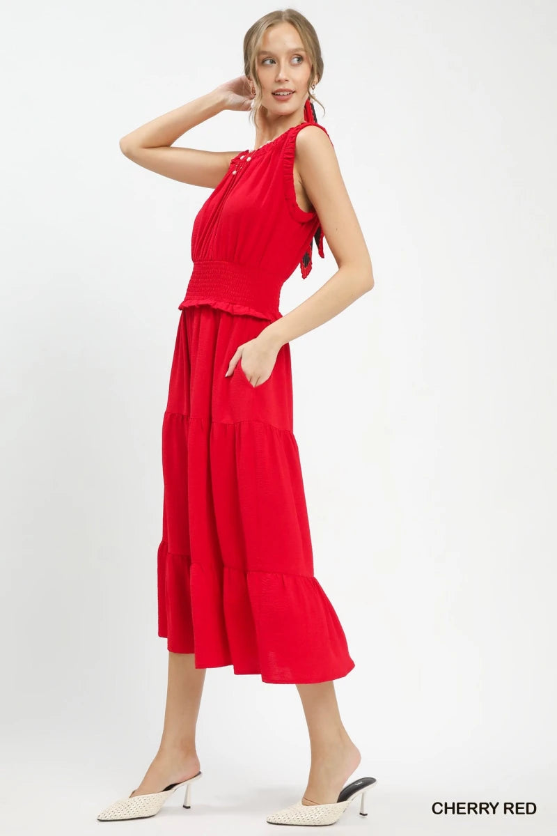 Umgee Smocked Waist Tiered Midi Dress | Dresses | 2