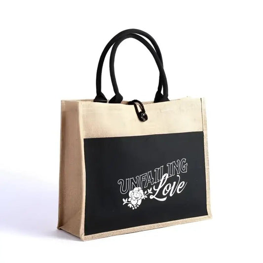 Unfailing Love Jute Tote Bag - Purses jute tote bag