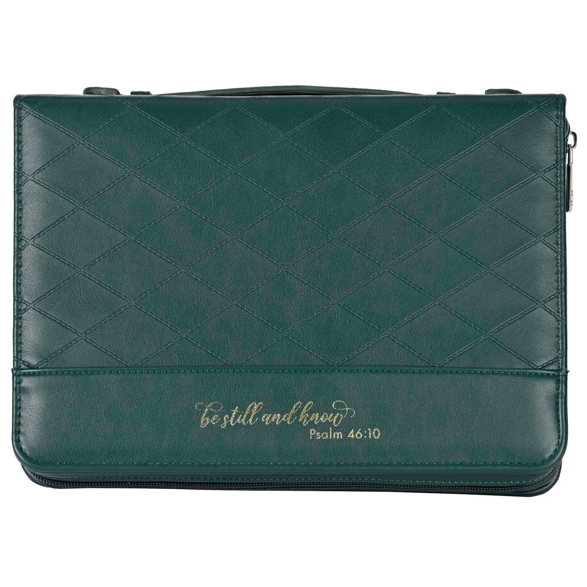 White Dove - Bible Case Quilted Be Still Green XLarge | Bible Covers | 1