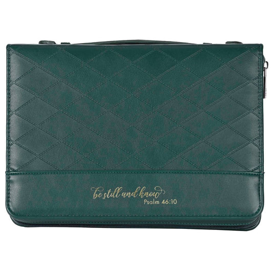 White Dove - Bible Case Quilted Be Still Green XLarge | Bible Covers | 1