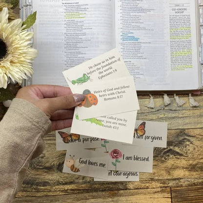 Who God says I am Kids Bible Verse Cards - Scripture Cards