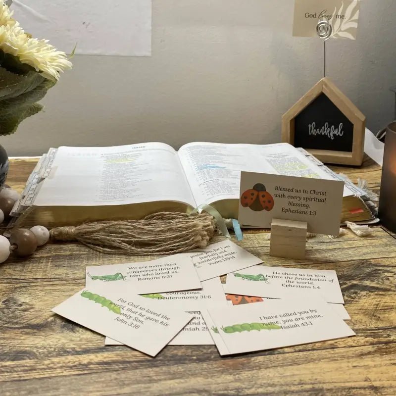 Who God says I am Kids Bible Verse Cards - Scripture Cards