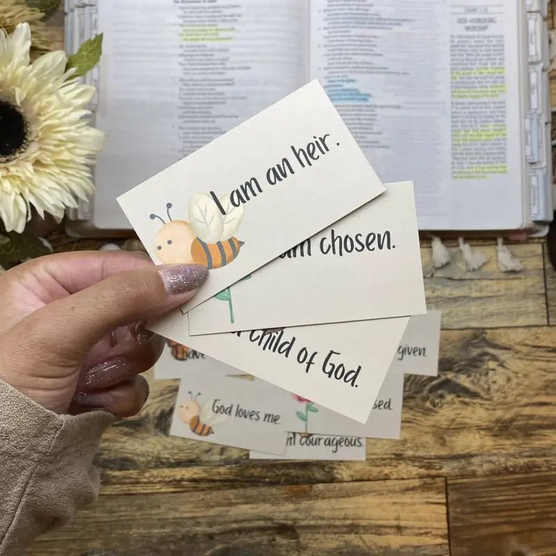 Who God says I am Kids Bible Verse Cards - Scripture Cards