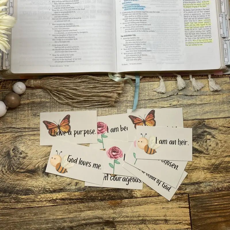 Who God says I am Kids Bible Verse Cards - Scripture Cards