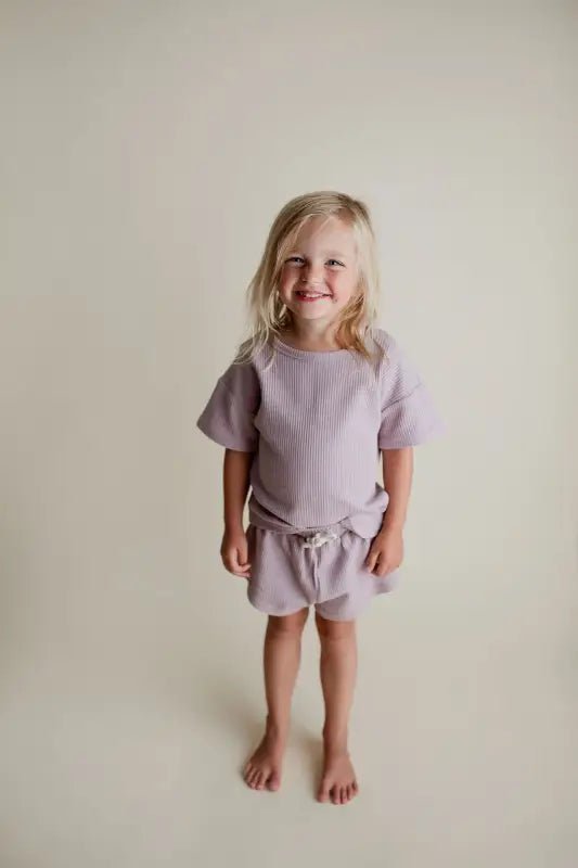 Wild Orchid Waffle Set by Three Little Tots - Toddler Pajamas