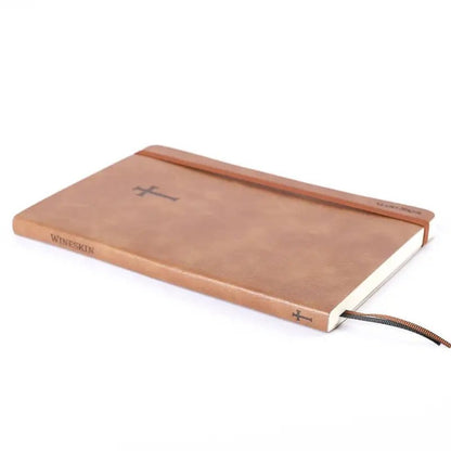 Wineskin Christian Journal - Tan Soft Cover Faith-Based Notebook Inspired by Matthew 9 - Journals