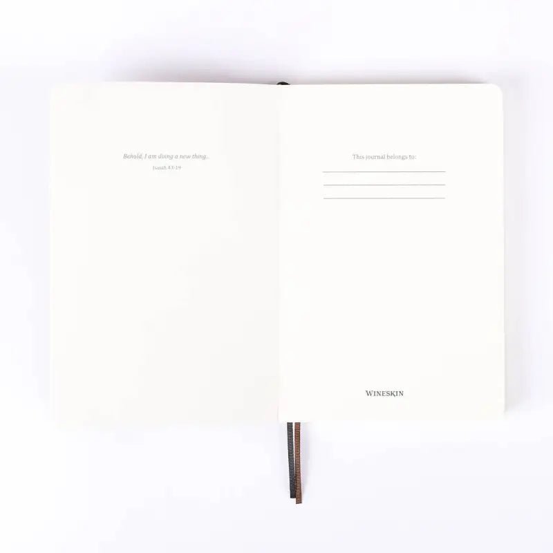 Wineskin Christian Journal - Tan Soft Cover Faith-Based Notebook Inspired by Matthew 9 - Journals