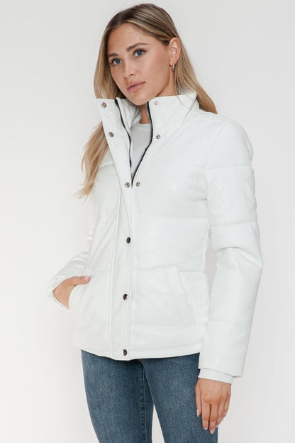 YMI Pocketed Zip Up Turtleneck Puffer Jacket | Coats | 7