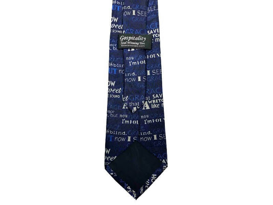 Amazing Grace Blue Polyester Tie | 2FruitBearers