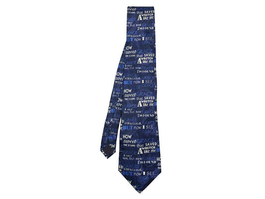 Amazing Grace Blue Polyester Tie | 2FruitBearers